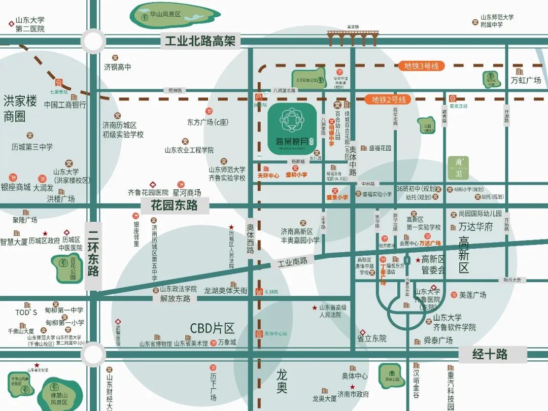 济南绿城海棠映月区位图