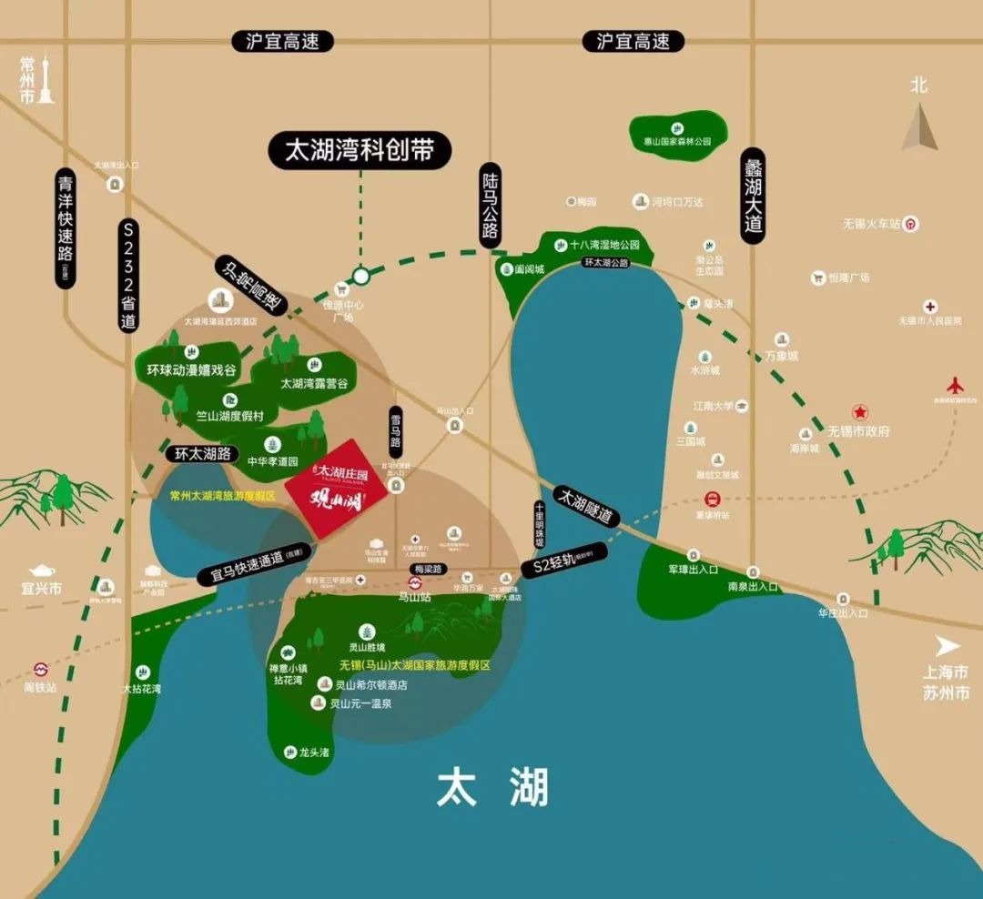 万泽太湖庄园区位图