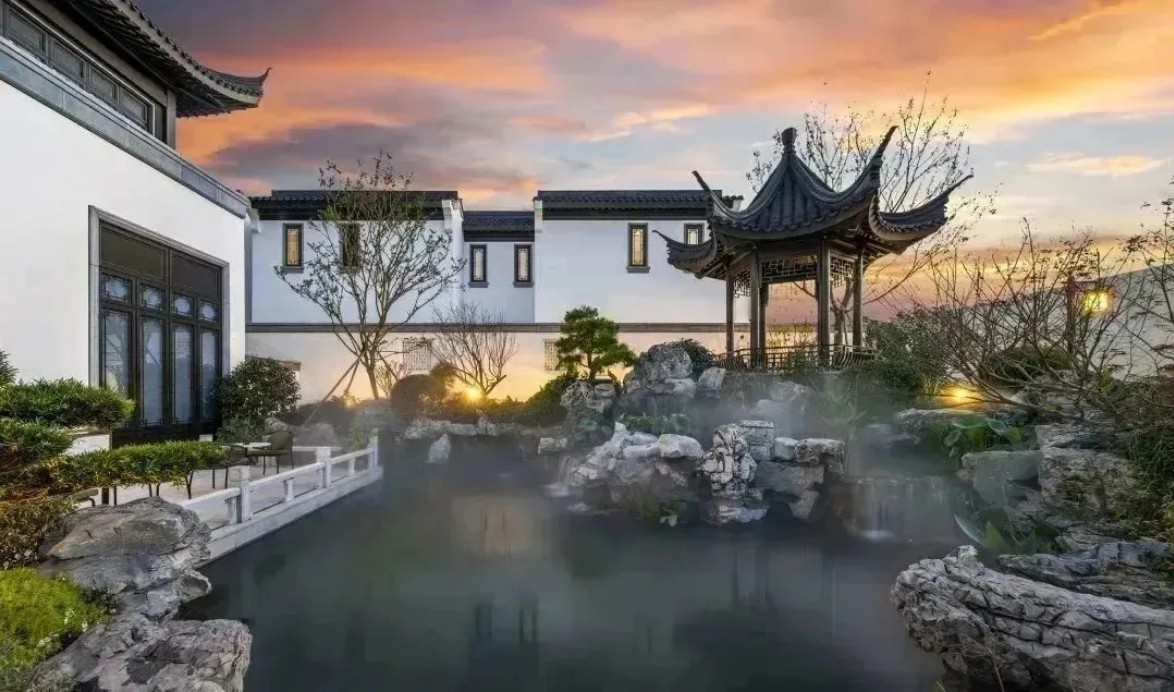 蓝城·萧山桃李春风实景图